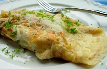 Omlet wegetariański z serkiem wiejskim